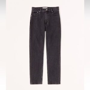 Abercrombie black high rise mom jeans